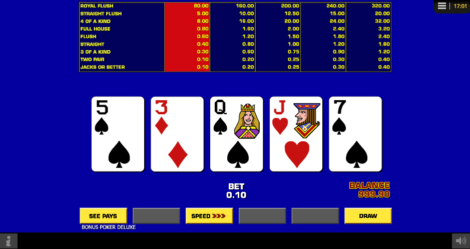 Game King Video Poker Online Game